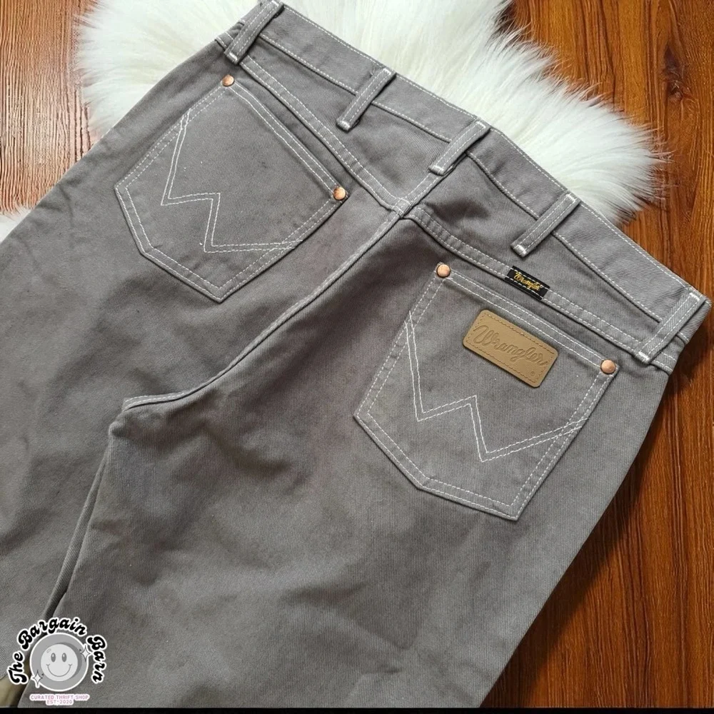 Wrangler 13MWZ Gray Work Jeans 33x36 Cowboy Cut Original Fit Vintage Mexico - Picture 5 of 7